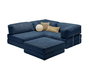Atelier Del Sofa Kanyon Sofá-Cama Esquinero Azul Marino